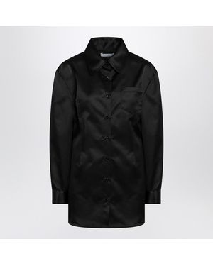 Frankie Shop Satin Shirt Dress - Black