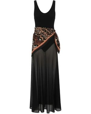 Zimmermann Aster Scarf-detail Maxi Dress - Black