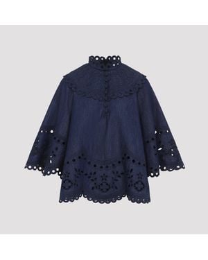 Zimmermann Mahon - Haut en jean brodé - Bleu