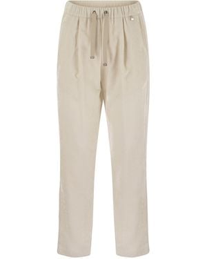 Herno Bright Corduroy Resort Pants - Natural