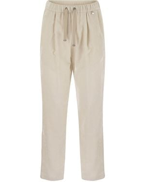 Herno Bright Cord Resort Hosen - Natur