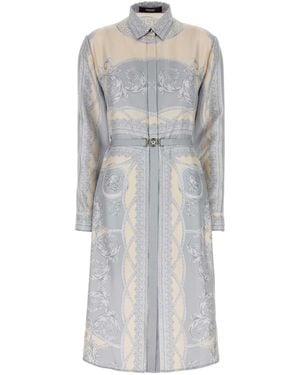 Versace Silk Shirt Dress - Grey