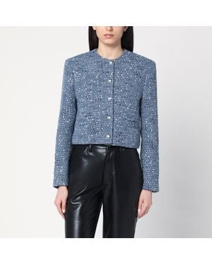 Anine Bing Ambra Tweed Jacket - Blue