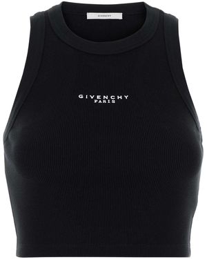 Givenchy Stretch Cotton Crop-Top - Black