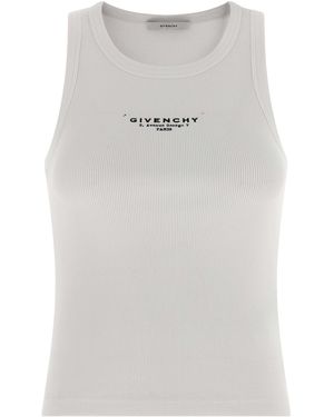 Givenchy Slim Tank Top With Logo Print - Weiß