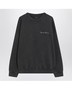 Anine Bing Jaci Lyrics Washed Sweatshirt - Black