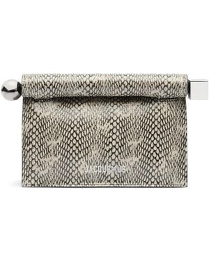 Jacquemus Clutch Rond Carré - Grau