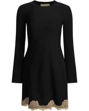 Valentino Short Flared Dress - Black