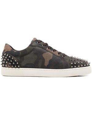 Christian Louboutin Seavaste 2 Camouflage Leather Sneakers - Brown