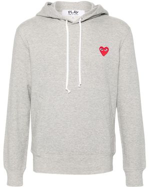 COMME DES GARÇONS PLAY Emblem Heart Cotton Hoodie - White