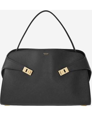 Ferragamo Hug Soft Shoulder Bag - Black