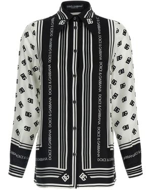 Dolce & Gabbana Dg Print Shirt Shirt And Blouse - Black