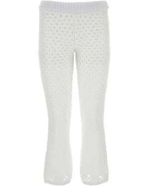 Valentino Garavani Mesh Escape Pant - White