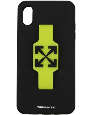 Off-White c/o Virgil Abloh Porta Iphone Iphone Xs Max Uomo Pvc Nero - Black