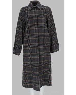Paul Smith Wool Blend Trench Coat For - Grey