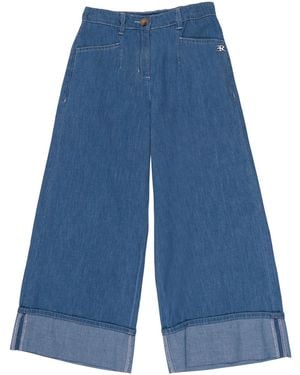 Ermanno Scervino Pantaloni Chambray Chambr - Blue