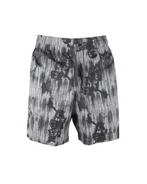 Amiri Tie-Dye Print Swim Shorts With Elasticated Waist - Grey