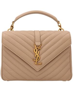 Saint Laurent 'college' Midi-crossbodytas - Bruin