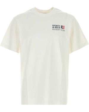 Sporty & Rich Cotton T Shirt - White