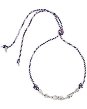 forte_forte Crystal Braided Necklace - Metallic