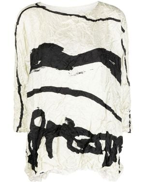 Daniela Gregis Printed Silk Blouse - White