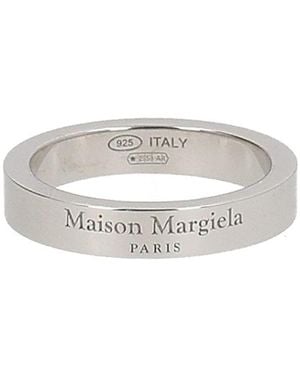 Maison Margiela Anello Con Logo - White