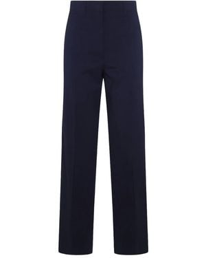 Miu Miu Pantaloni Lana Superfina - Azul