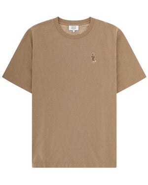 Maison Kitsuné T Shirt "Dressed Fox" - Natural