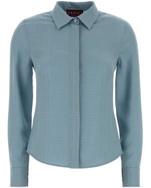 Gucci Light- Silk Shirt - Blue