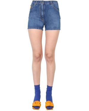 Moschino Solid Shorts - Blue