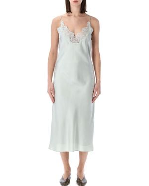 Rohe Lace-Detail Midi Dress - Grey