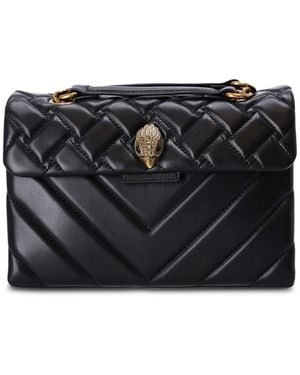 Kurt Geiger Kensington Schwarze Schultertasche Mit Steppung