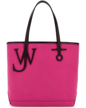 JW Anderson Fuchsia Canvas Small Anchor Bucket Bag - Pink