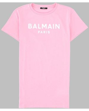 Balmain Vestito Maniche Corte - Pink