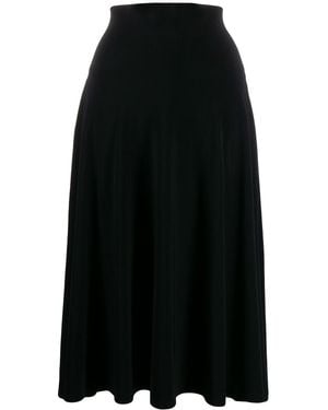 Norma Kamali Flared Rok - Zwart