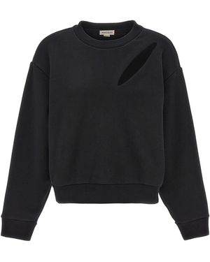 McQueen Alexander Mc Queen Skinshirt cortada - Negro