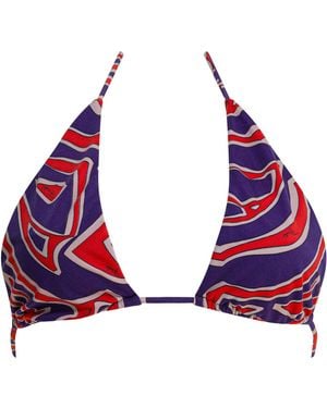 PUCCI Driehoekige Bikinitop Met Stamba Labirinto - Rood