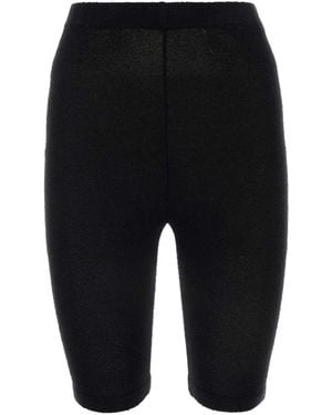 Balenciaga Stretch Terry Fabric Leggings - Black