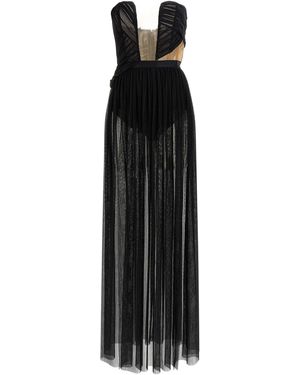 Nensi Dojaka Kleid "Corsetto Draped Gown" - Schwarz