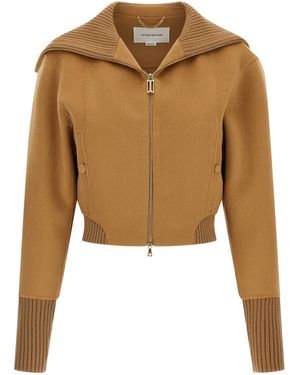 Victoria Beckham 'double Faced Bomber' Jas - Naturel