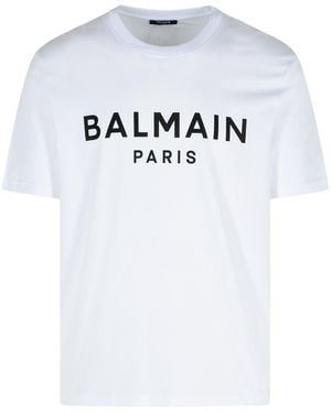 Balmain Cotton T Shirt - Gray
