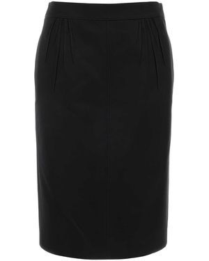 Saint Laurent Satin Skirt - Black