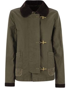 Fay Mini 3 Ganci Fabric Jacket - Green