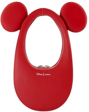 Coperni Mickey Swipe Handtasche X Disney Leder Rot