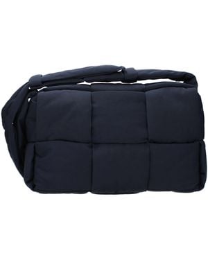 Bottega Veneta Shoulder Bags Fabric/ Shadow - Blue