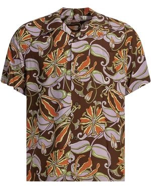 Sun Surf "Spider Lily" Casual Shirt - Brown