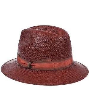 Borsalino Federico Panama chapeau - Rouge