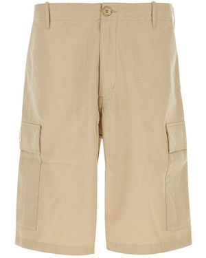 KENZO Beige Cotton Bermuda Shorts - Natural