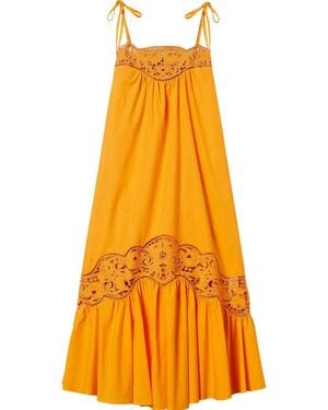 Twinset Twin Set Bohemien Long Dress - Amarillo