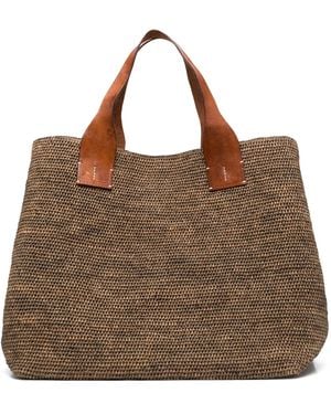 IBELIV Rio Verflochtener Raffia-Tragetasche - Braun